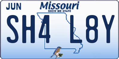 MO license plate SH4L8Y