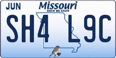 MO license plate SH4L9C