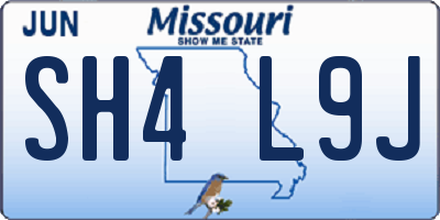 MO license plate SH4L9J