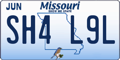MO license plate SH4L9L