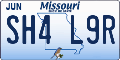 MO license plate SH4L9R