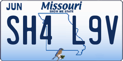 MO license plate SH4L9V