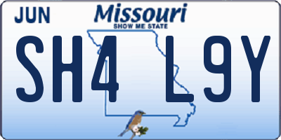 MO license plate SH4L9Y
