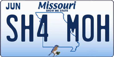 MO license plate SH4M0H