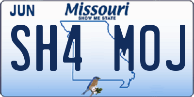 MO license plate SH4M0J