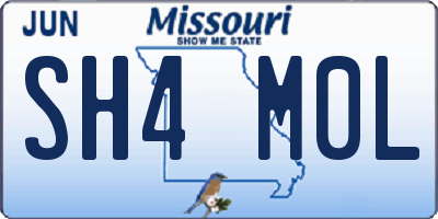 MO license plate SH4M0L