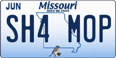 MO license plate SH4M0P
