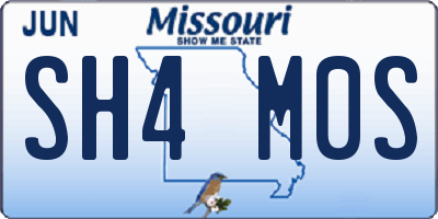 MO license plate SH4M0S