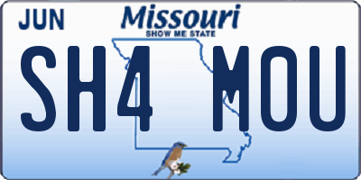 MO license plate SH4M0U