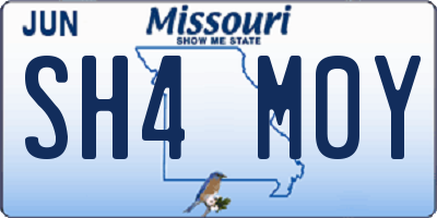 MO license plate SH4M0Y