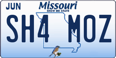 MO license plate SH4M0Z