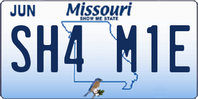MO license plate SH4M1E