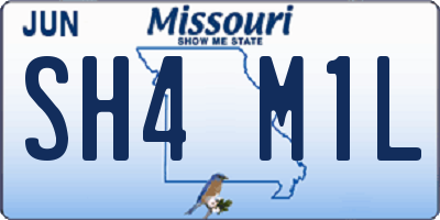 MO license plate SH4M1L