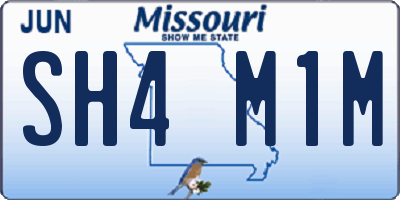 MO license plate SH4M1M
