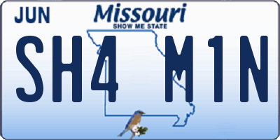 MO license plate SH4M1N