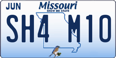 MO license plate SH4M1O