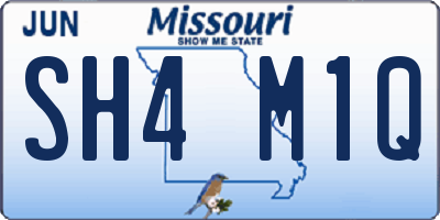 MO license plate SH4M1Q