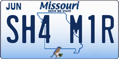 MO license plate SH4M1R