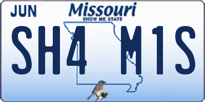 MO license plate SH4M1S