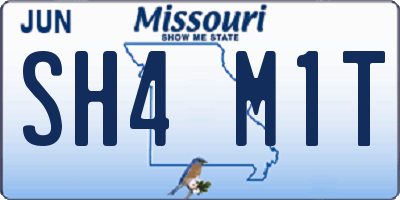 MO license plate SH4M1T