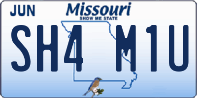 MO license plate SH4M1U