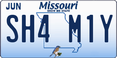 MO license plate SH4M1Y
