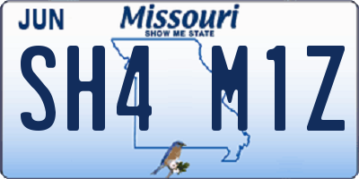 MO license plate SH4M1Z