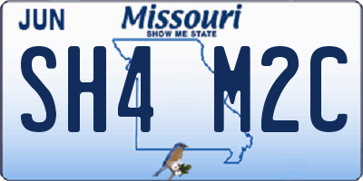 MO license plate SH4M2C