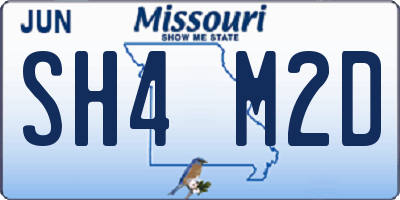 MO license plate SH4M2D