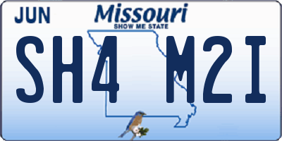 MO license plate SH4M2I