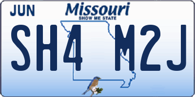 MO license plate SH4M2J