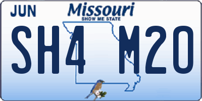 MO license plate SH4M2O