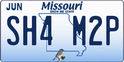 MO license plate SH4M2P