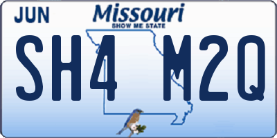 MO license plate SH4M2Q