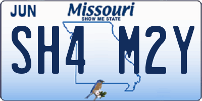 MO license plate SH4M2Y