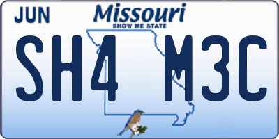 MO license plate SH4M3C
