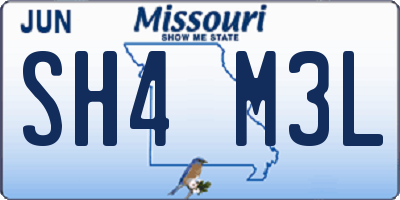 MO license plate SH4M3L