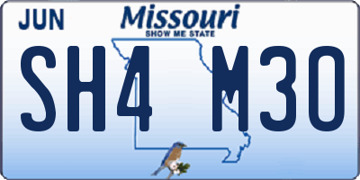 MO license plate SH4M3O