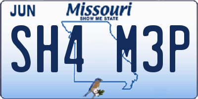 MO license plate SH4M3P