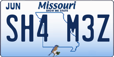 MO license plate SH4M3Z