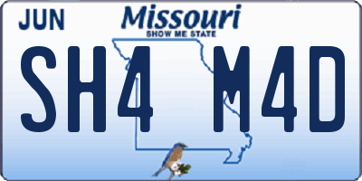 MO license plate SH4M4D