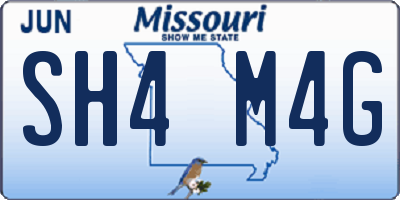 MO license plate SH4M4G