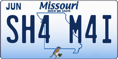 MO license plate SH4M4I