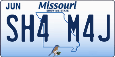 MO license plate SH4M4J