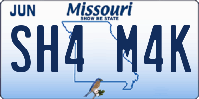 MO license plate SH4M4K