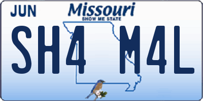 MO license plate SH4M4L