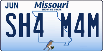 MO license plate SH4M4M