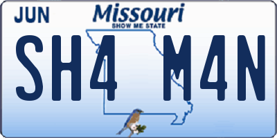 MO license plate SH4M4N