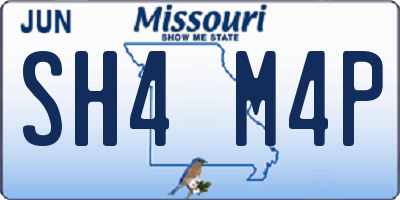MO license plate SH4M4P