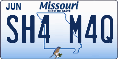 MO license plate SH4M4Q